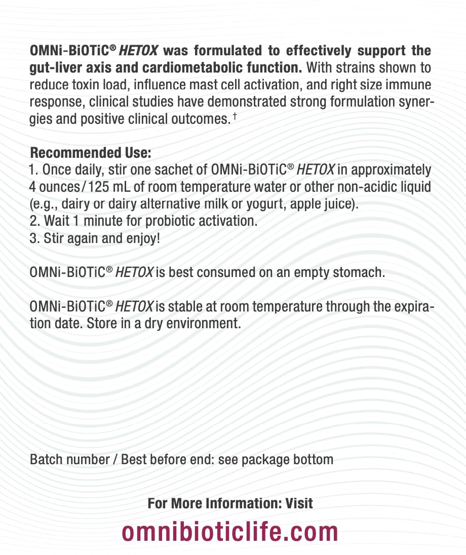 OMNi BiOTiC Hetox Probiotic Powder for Liver Support - 6.3 oz - image 4