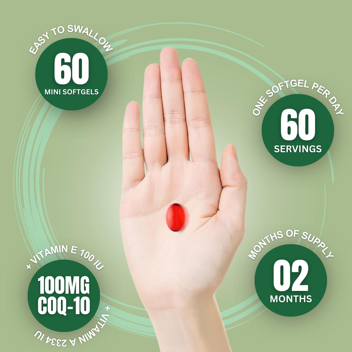 Zaytun Halal CoQ10 Softgels for Heart Health & Energy - 60 Mini Softgels - image 5
