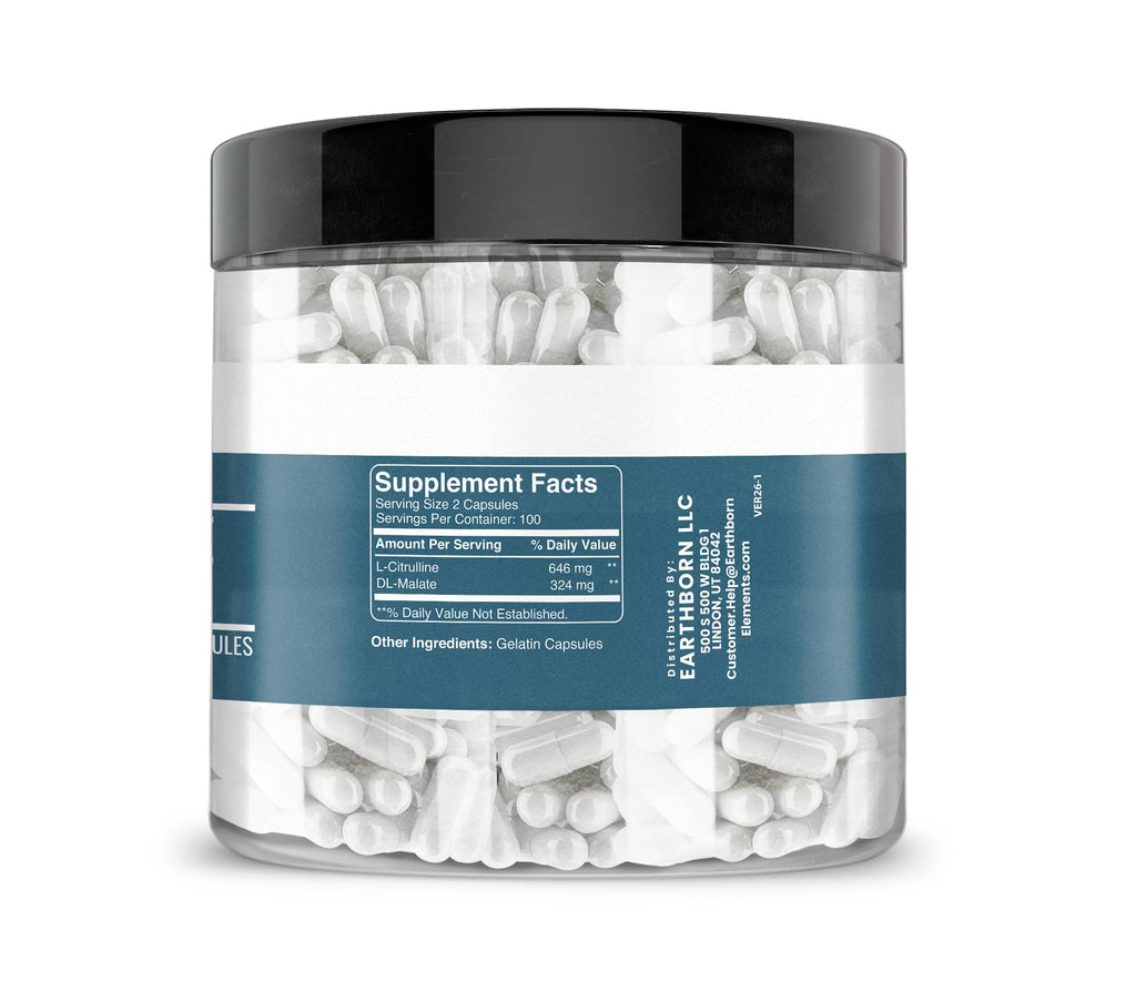 Earthborn Elements L-Citrulline DL-Malate 2:1 - 200 Capsules - image 2