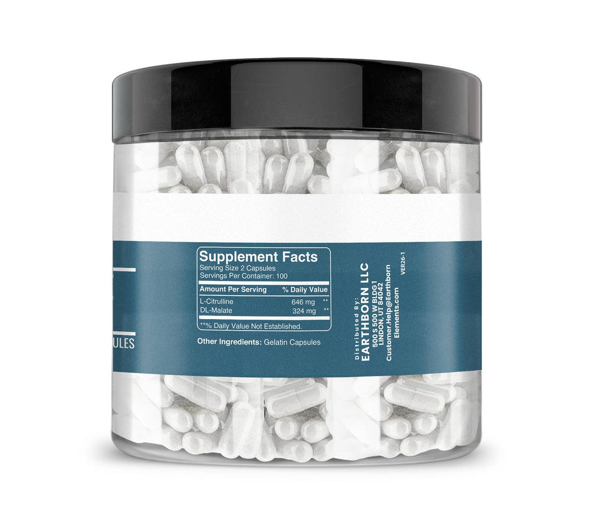 Earthborn Elements L-Citrulline DL-Malate 2:1 - 200 Capsules - image 2