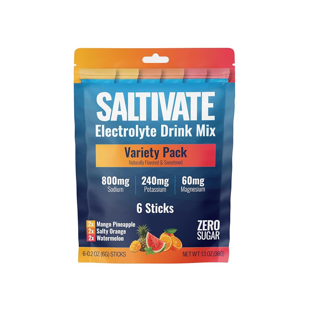 Saltivate Electrolytes Powder, Sugar Free, 800mg Sodium