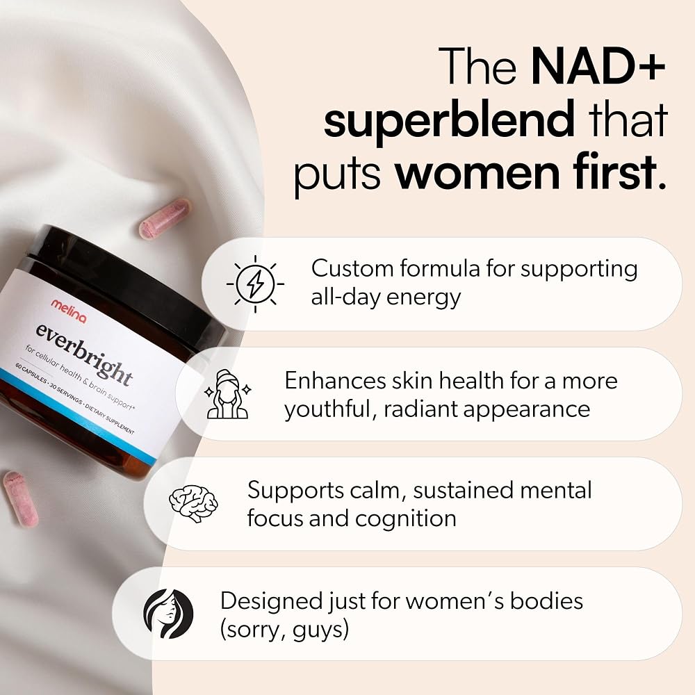 Melina Everbright NAD+ Supplement for Women 40+ - 60 Capsules - image 2