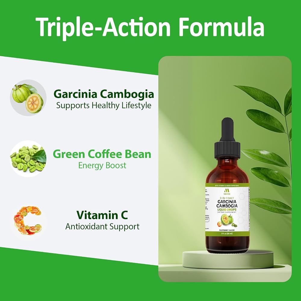 MIHIYO Garcinia Cambogia Liquid Drops with Green Coffee Bean - 2 fl oz - image 2