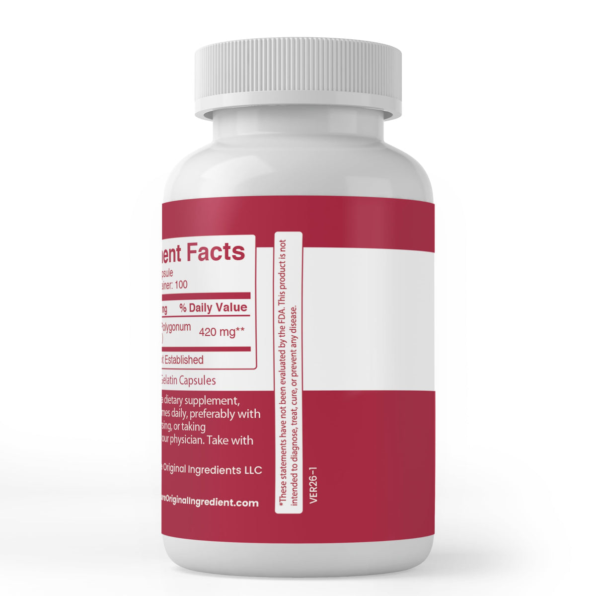 PURE ORIGINAL INGREDIENTS Resveratrol - 100 Capsules - image 3