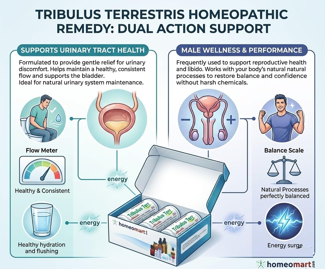 homeomart.com Tribulus Terrestris Homeopathy Pellets 200C - Pack of 3 - image 8