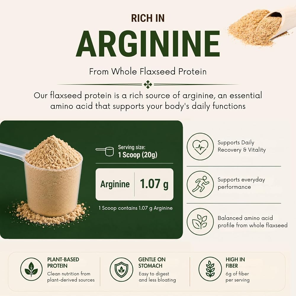 NURTIVE Flaxseed Protein Powder Plant-Based - 16 oz - image 6