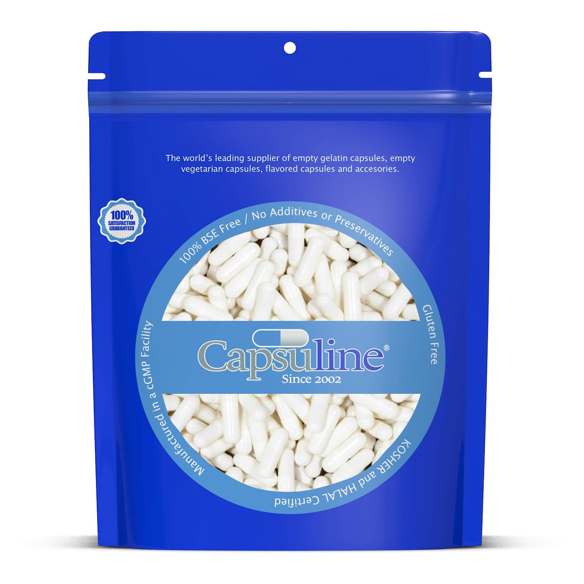 Capsuline Chlorophyll Vegetarian Empty Capsules Size 00 Green/Green
