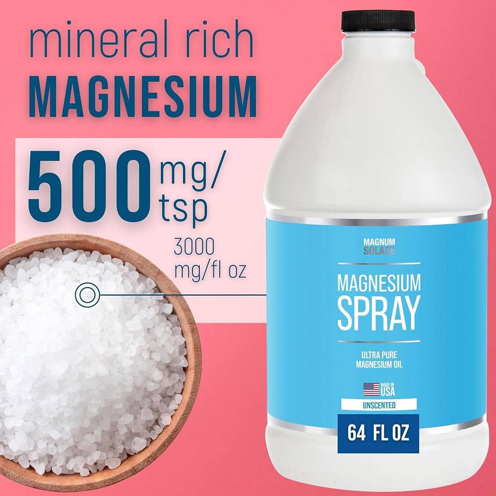 Magnum Solace Magnesium Spray - USP Grade Pure Magnesium Oil Spray