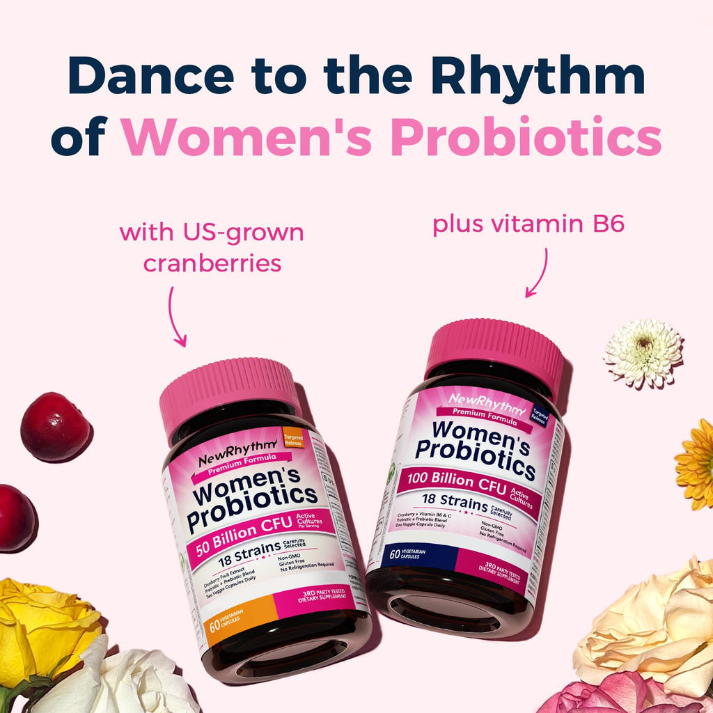 NewRhythm Women's Probiotics 50 Billion CFU - 60 Vegan Capsules - image 6