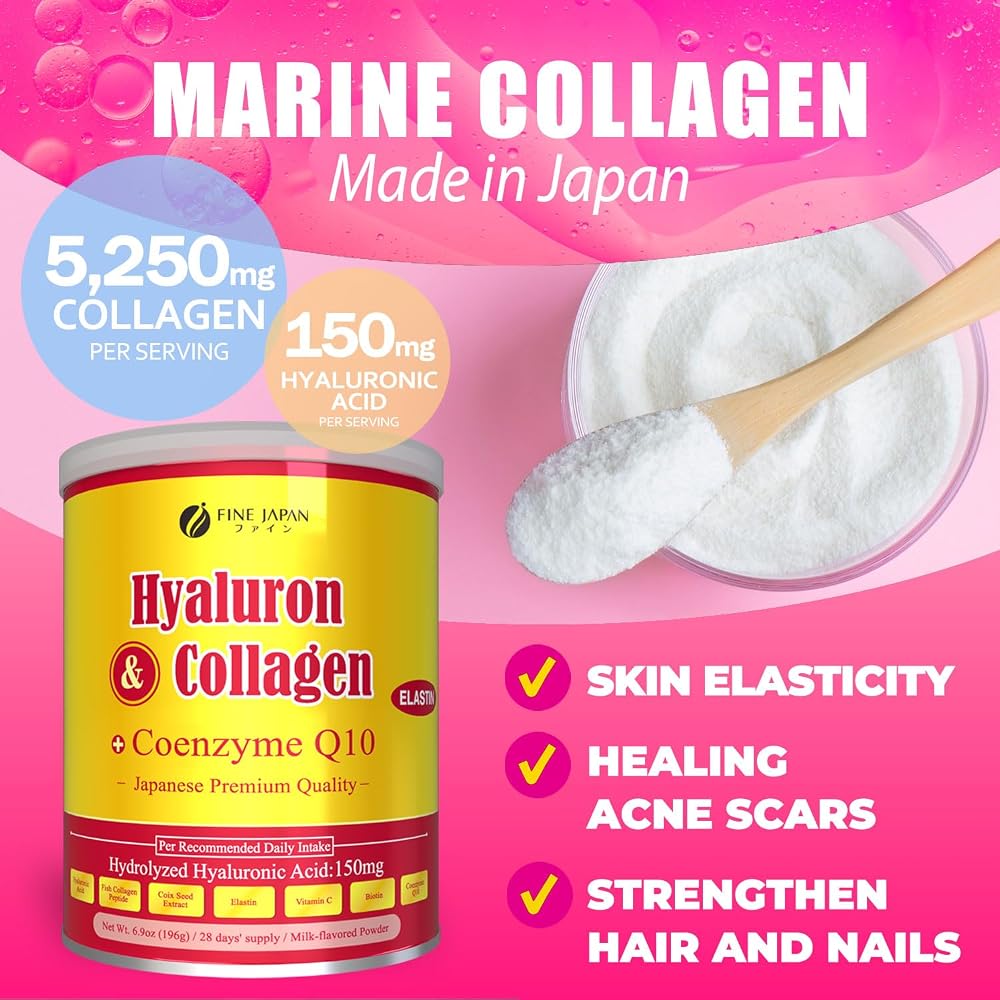 FINE JAPAN Premium Marine Collagen Powder with Hyaluronic Acid - 30 Servings - image 3