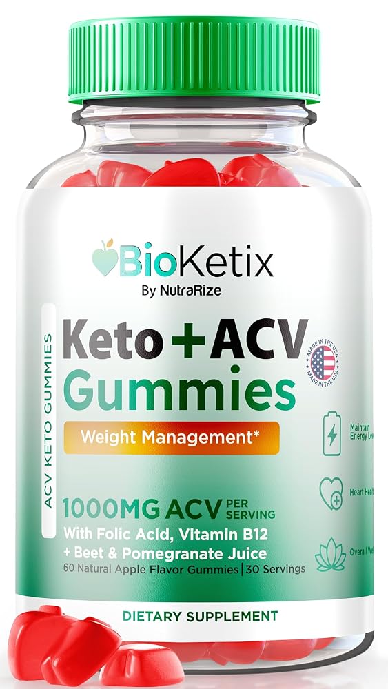 NutraRize Bioketix Keto ACV Gummies Weight Loss Support - 60 Gummies