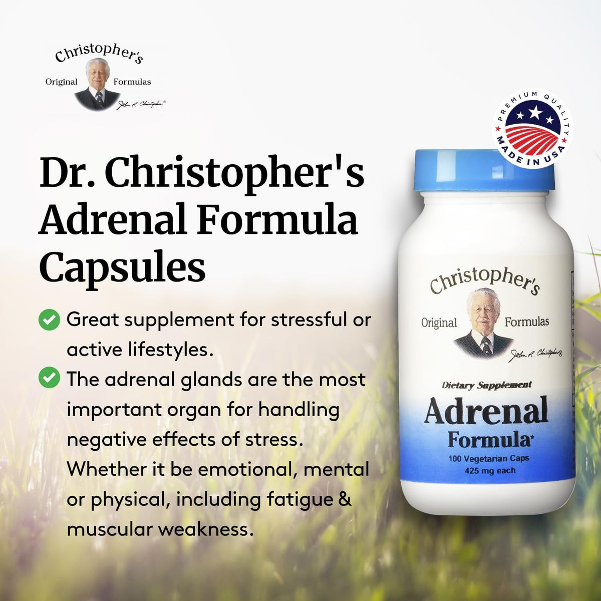 Christopher's Original Formulas Adrenal Formula Stress Support - 100 Capsules - image 5