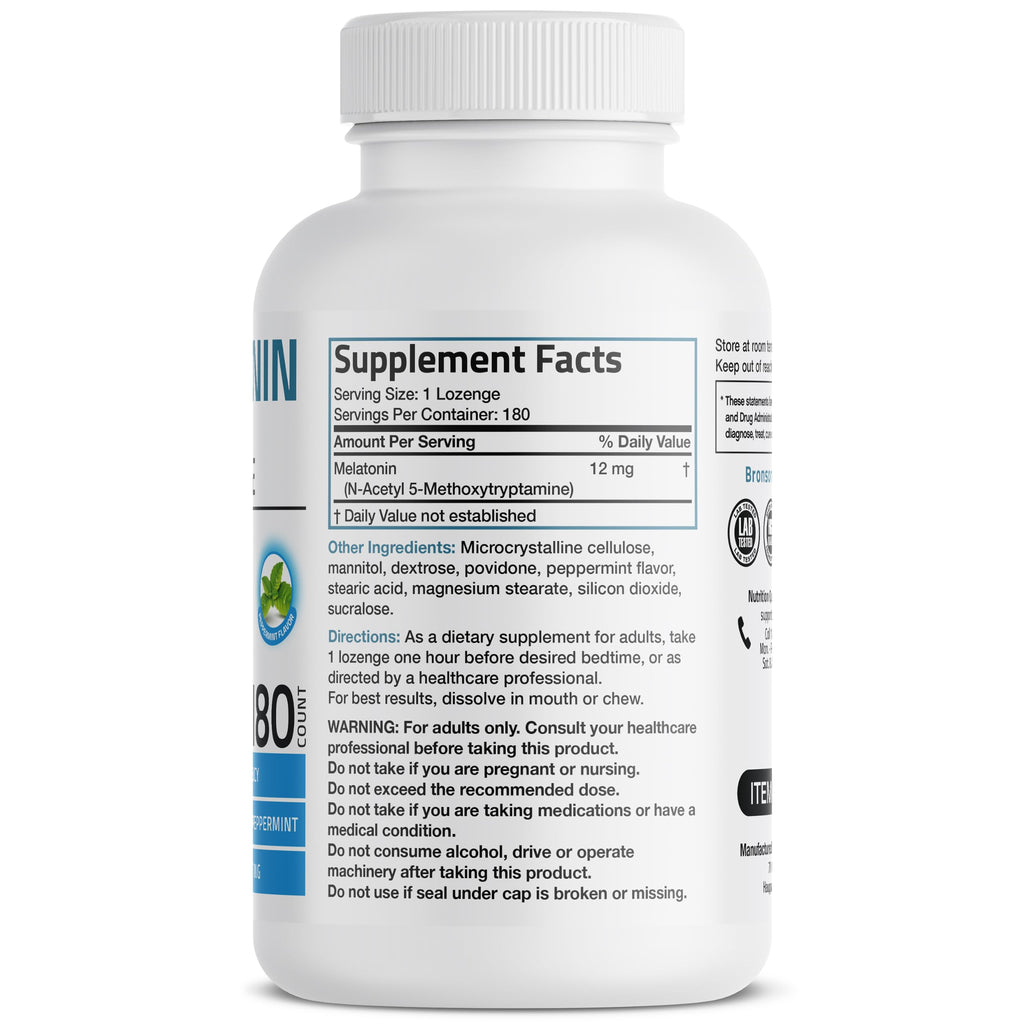 Bronson Melatonin 12mg Fast Dissolve Relaxation Support