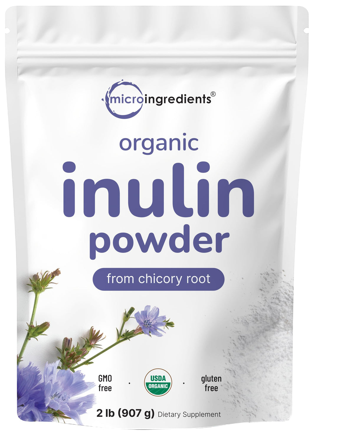 Micro Ingredients Organic Inulin Fiber Powder - 2 lb