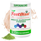 FastBlast Organic Super Greens Powder with Probiotics - 180g