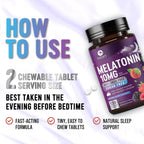 Nature's Peak Melatonin 10mg - Fast Dissolve Sleep Support Melatonin