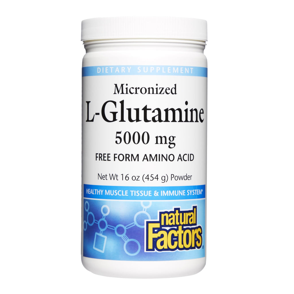 Natural Factors Micronized L-Glutamine Amino Acid 5,000 mg - 90 Servings