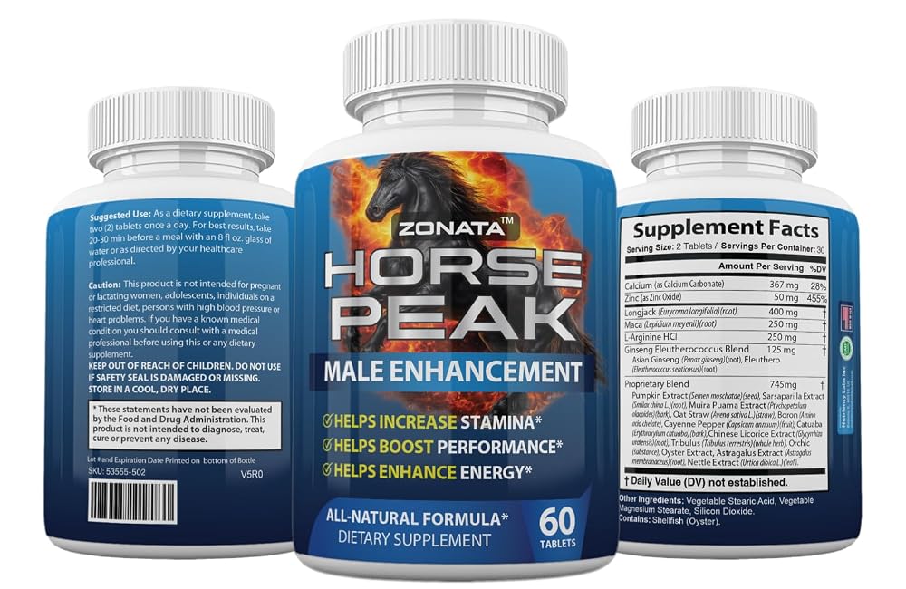 Zonata Horse Peak Dietary Supplement for Men - 120 Tablets - image 4