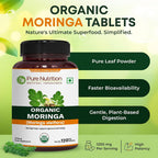 Pure Nutrition Organic Moringa 1200mg - 120 Vegetarian Tablets - image 6