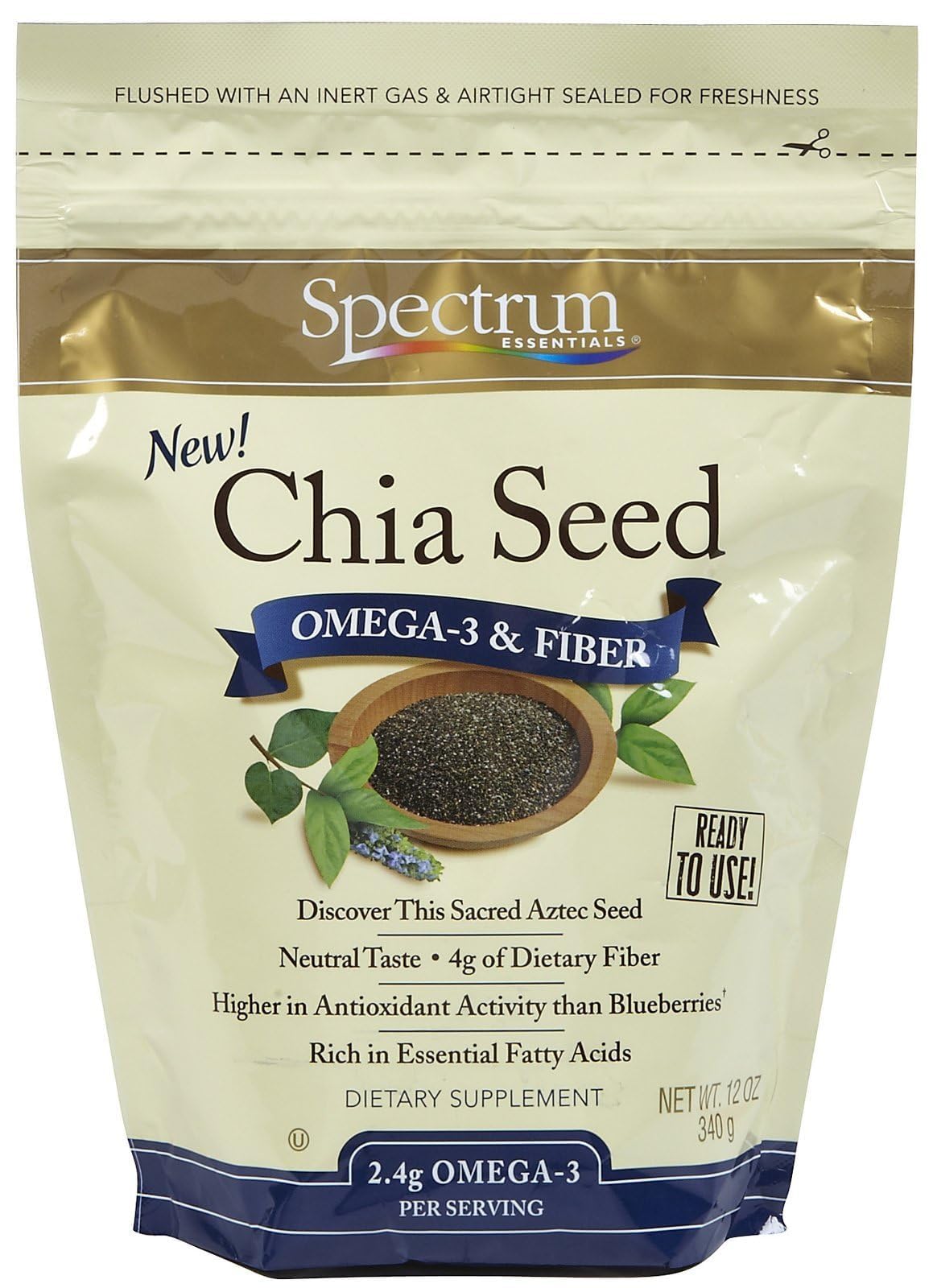 Spectrum Essentials Chia Seed Omega-3 and Fiber - 12 oz