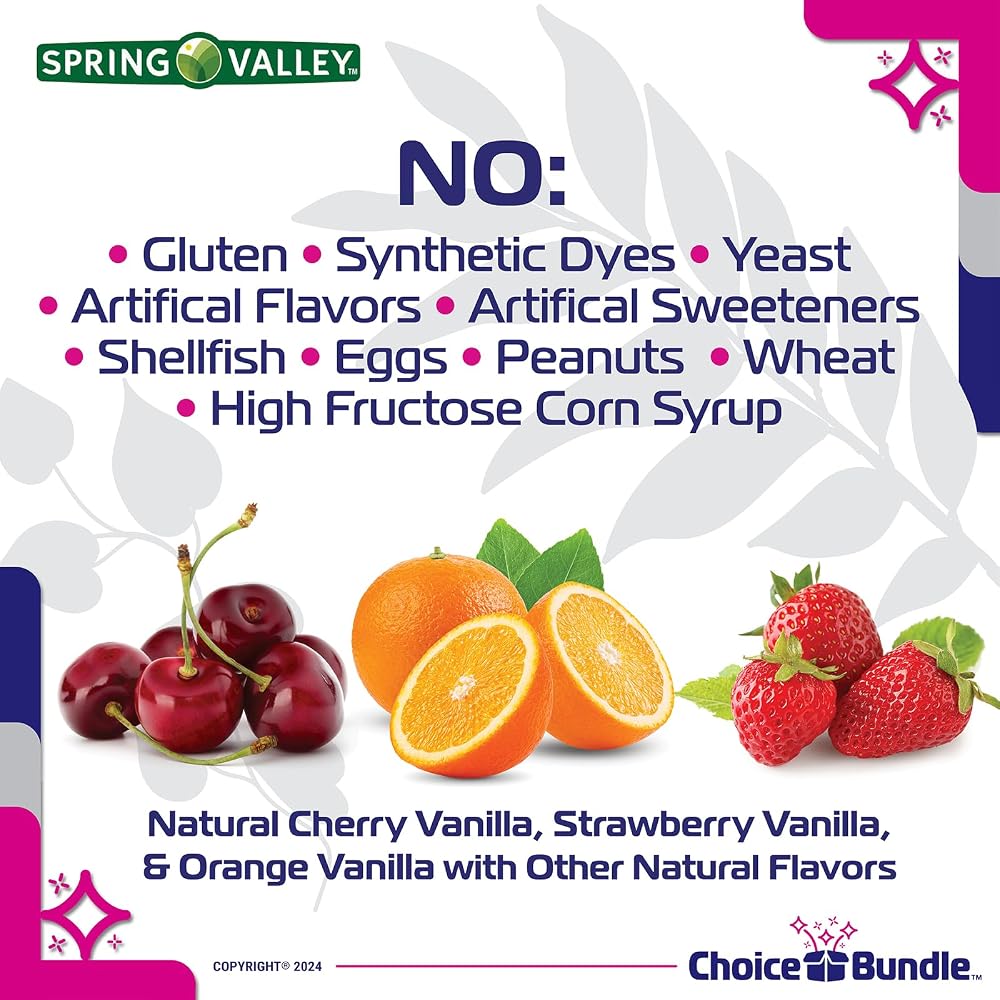Choice Bundle Spring Valley Calcium 500 mg Plus Vitamin D Gummies - 200 Count - image 5