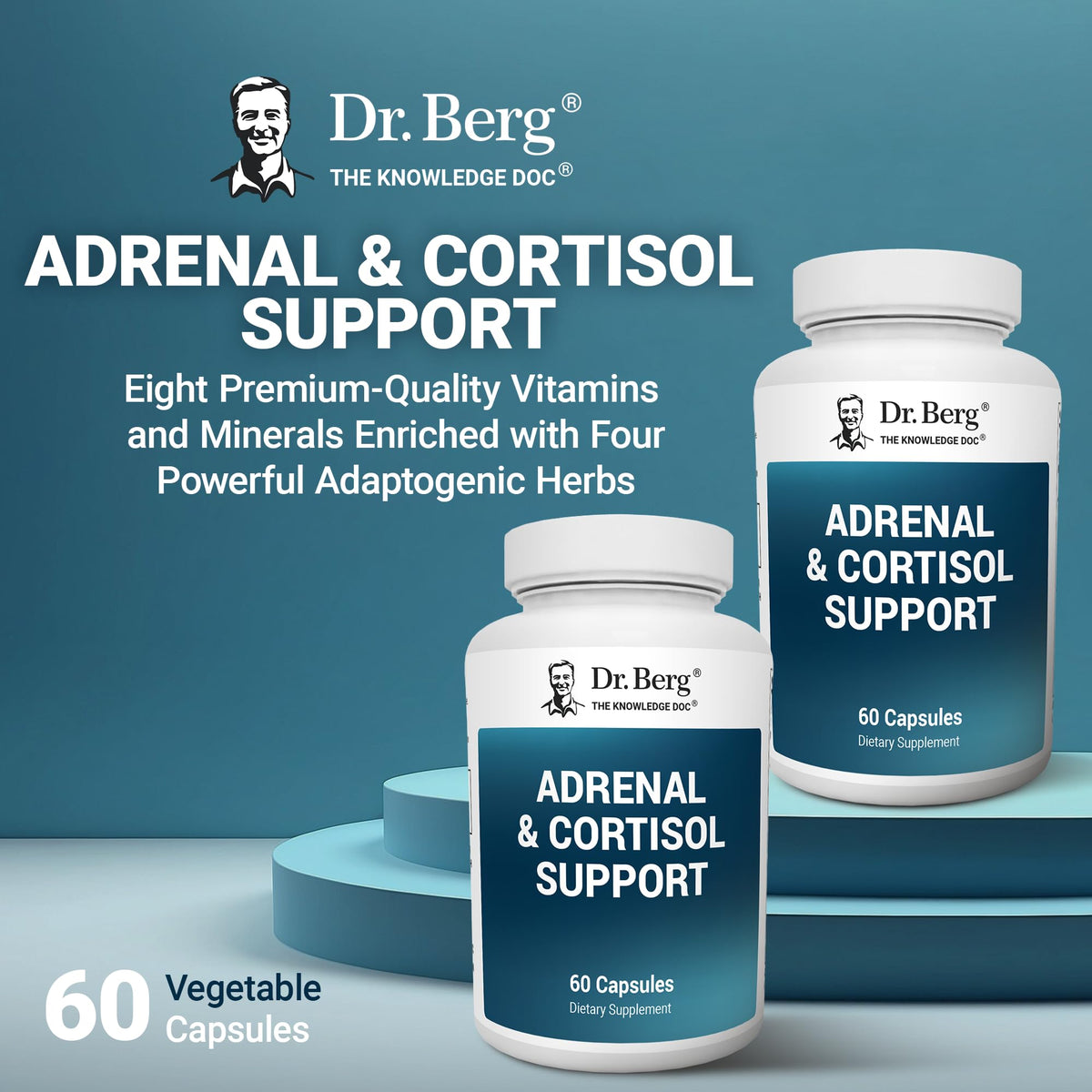 Dr. Berg Adrenal & Cortisol Support Supplement with Ashwagandha - 60 Capsules - image 4