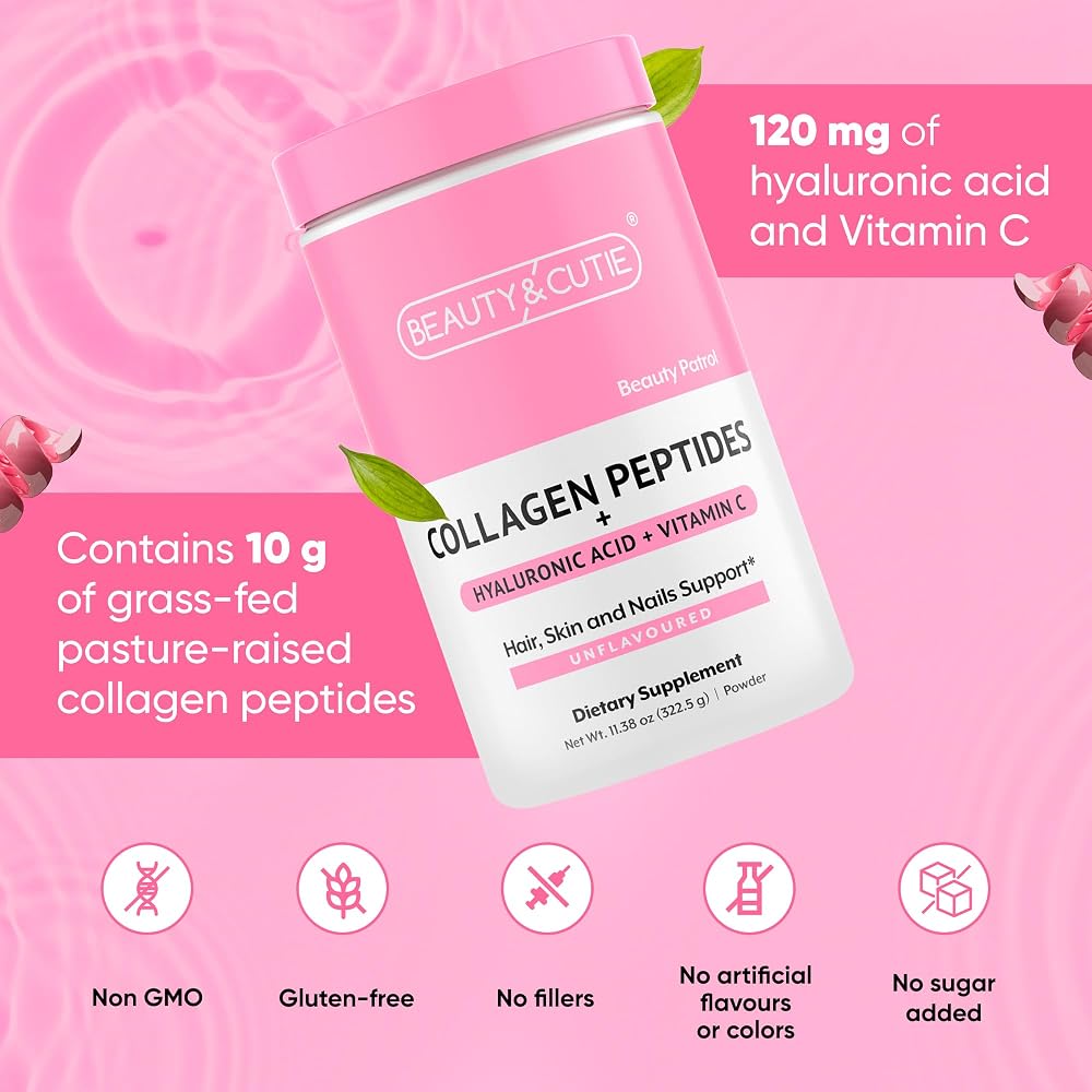BEAUTY AND CUTIE Collagen Peptides with Hyaluronic Acid - 11.38 oz - image 4
