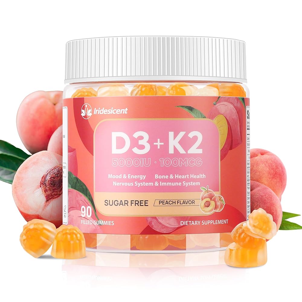 IRIDESICENT Vitamin D3 K2 Gummies w/Magnesium Sugar Free - D3 Vitamin