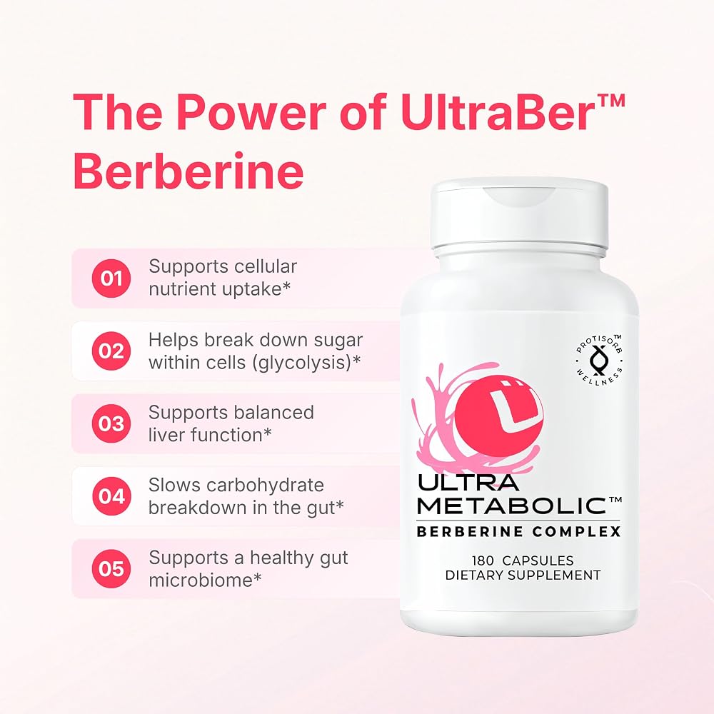UltraCur UltraMetabolic Berberine Complex with Curcumin - 180 Capsules - image 6