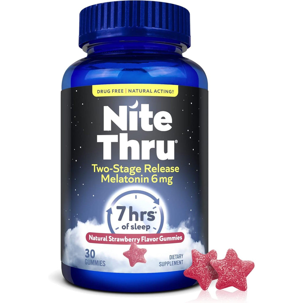 Nite Thru Time Release Melatonin 6mg Gummies - 30 Count