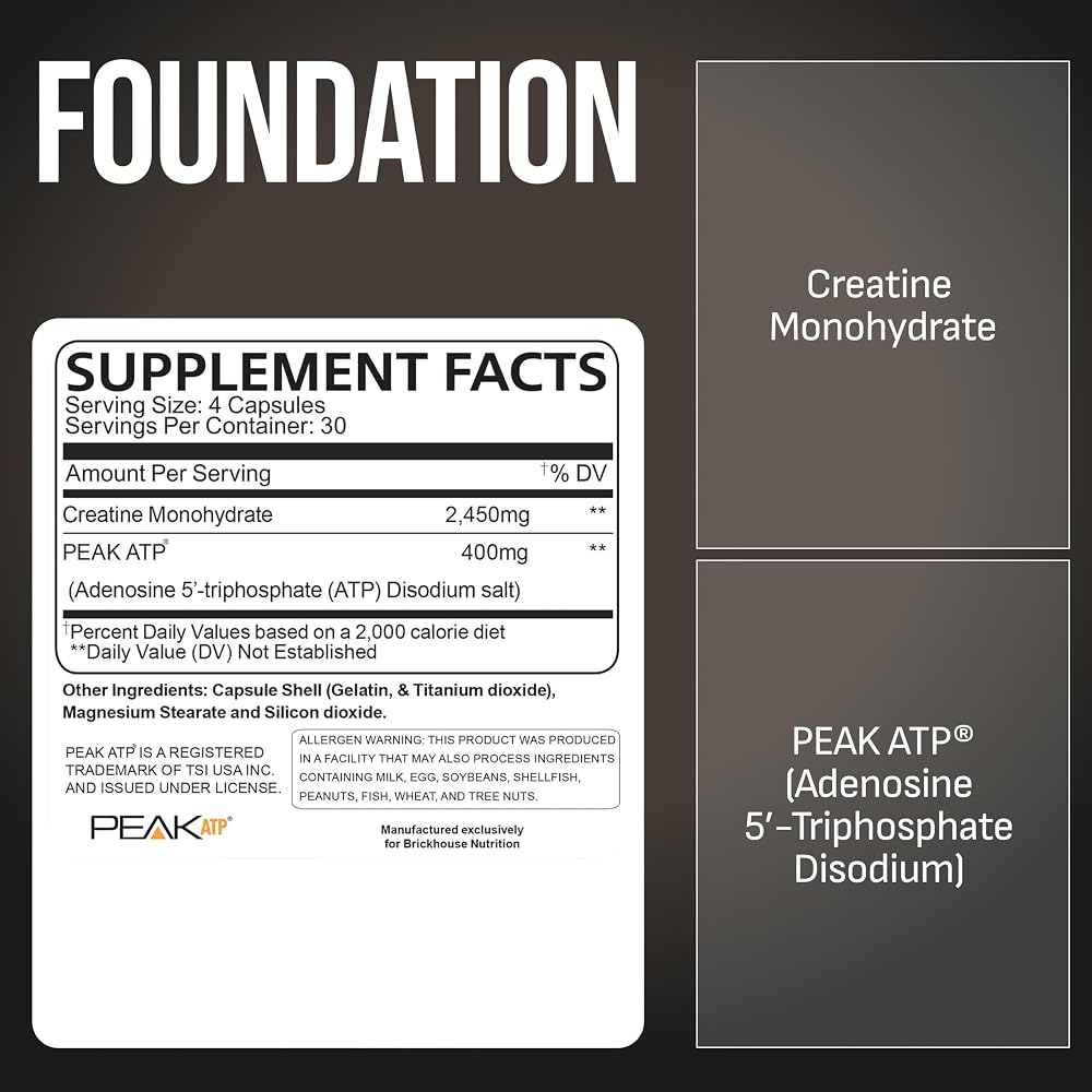 BRICKHOUSE NUTRITION Foundation Creatine Powder Muscle Builder - 5 oz - image 2