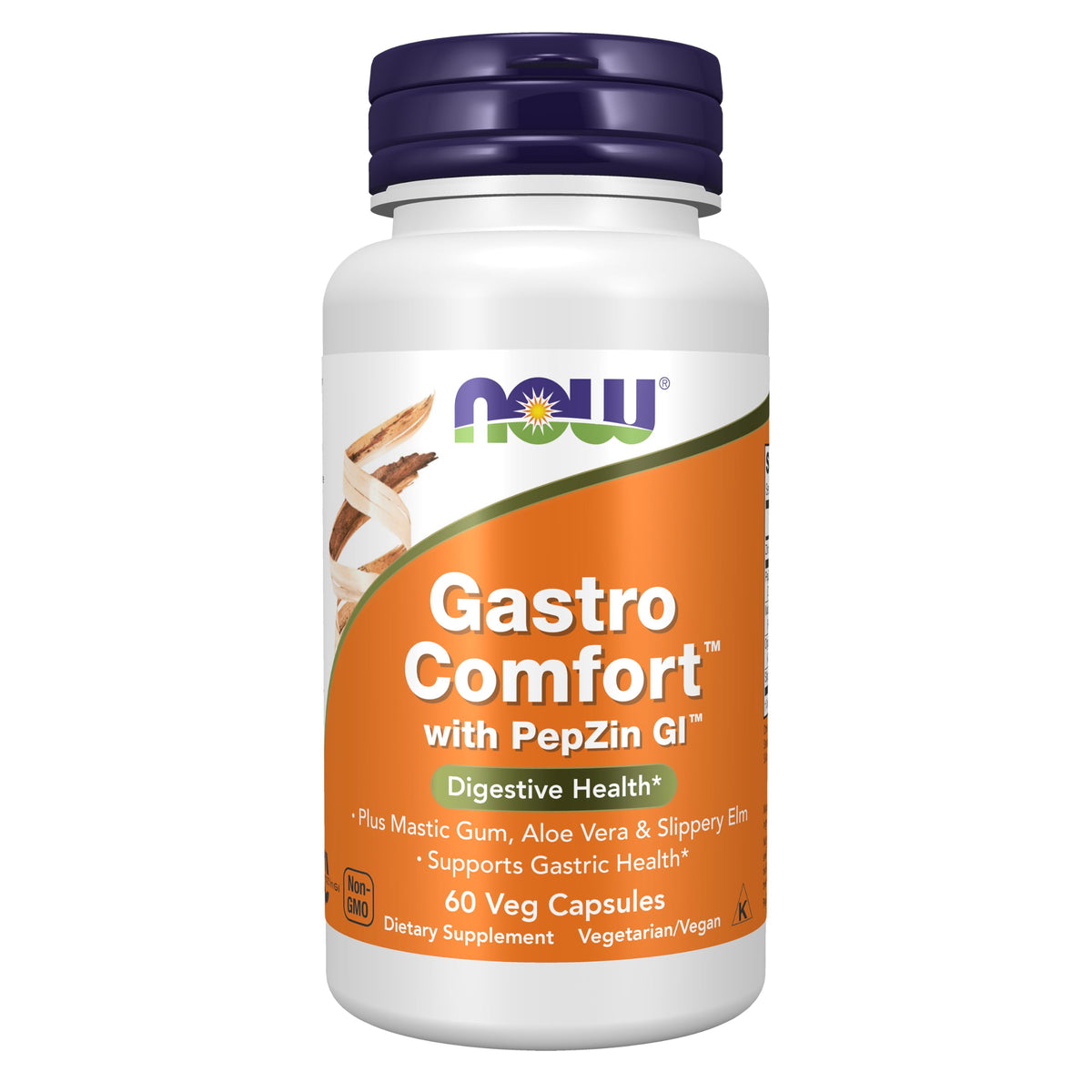 NOW Supplements Gastro Comfort with Mastic Gum - 60 Vegetarian Capsules