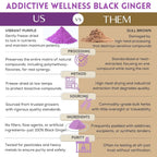 Addictive Wellness Black Ginger Capsules Energy Support - 500 Count - image 2