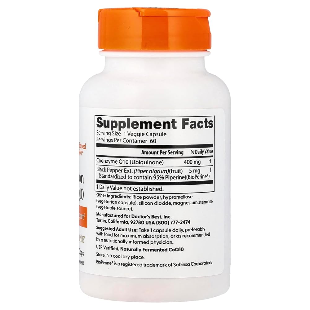 Doctor's BEST High Absorption CoQ10 400mg - 60 Vegetarian Capsules - image 2