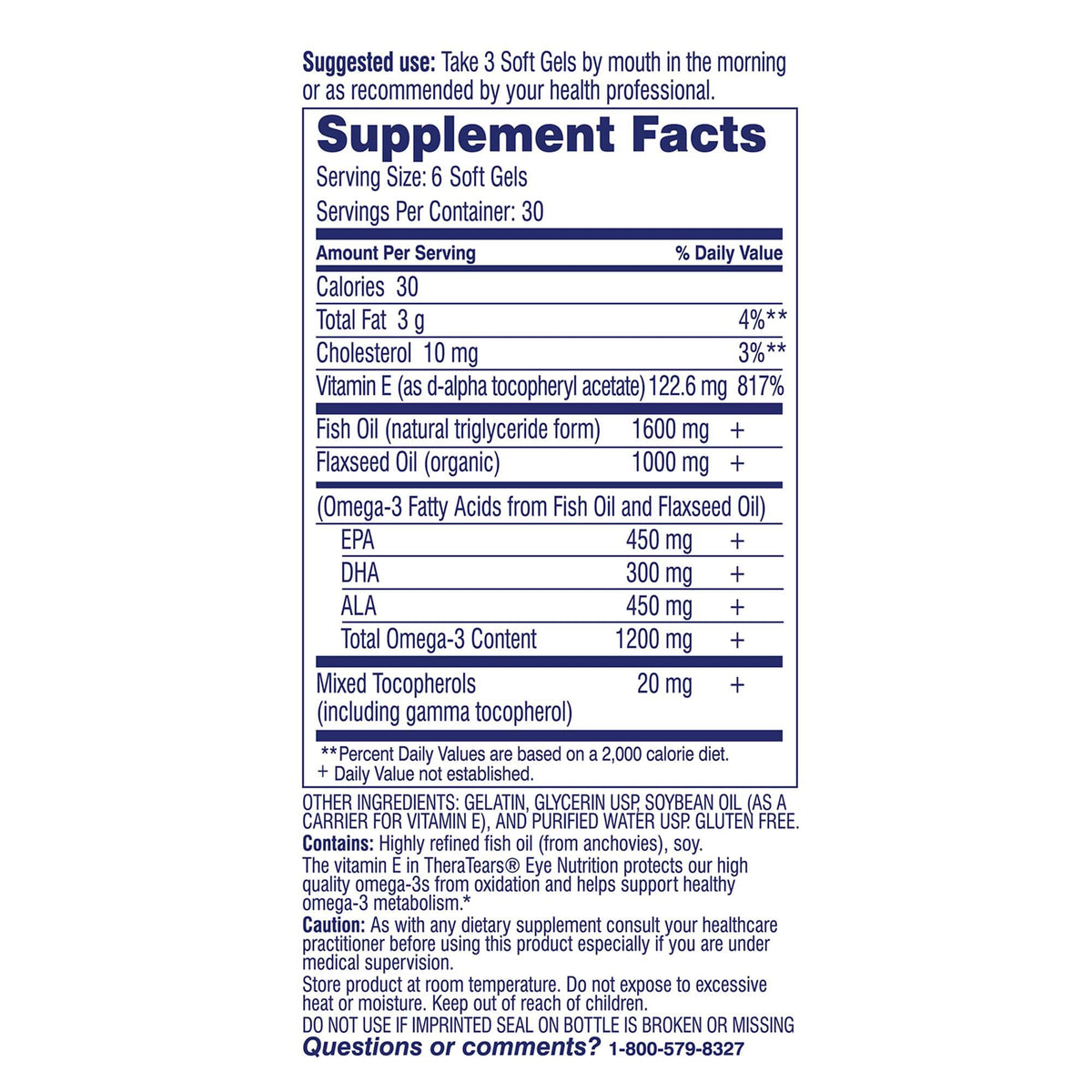 TheraTears Omega 3 Supplement for Eye Care - 180 Capsules - image 2
