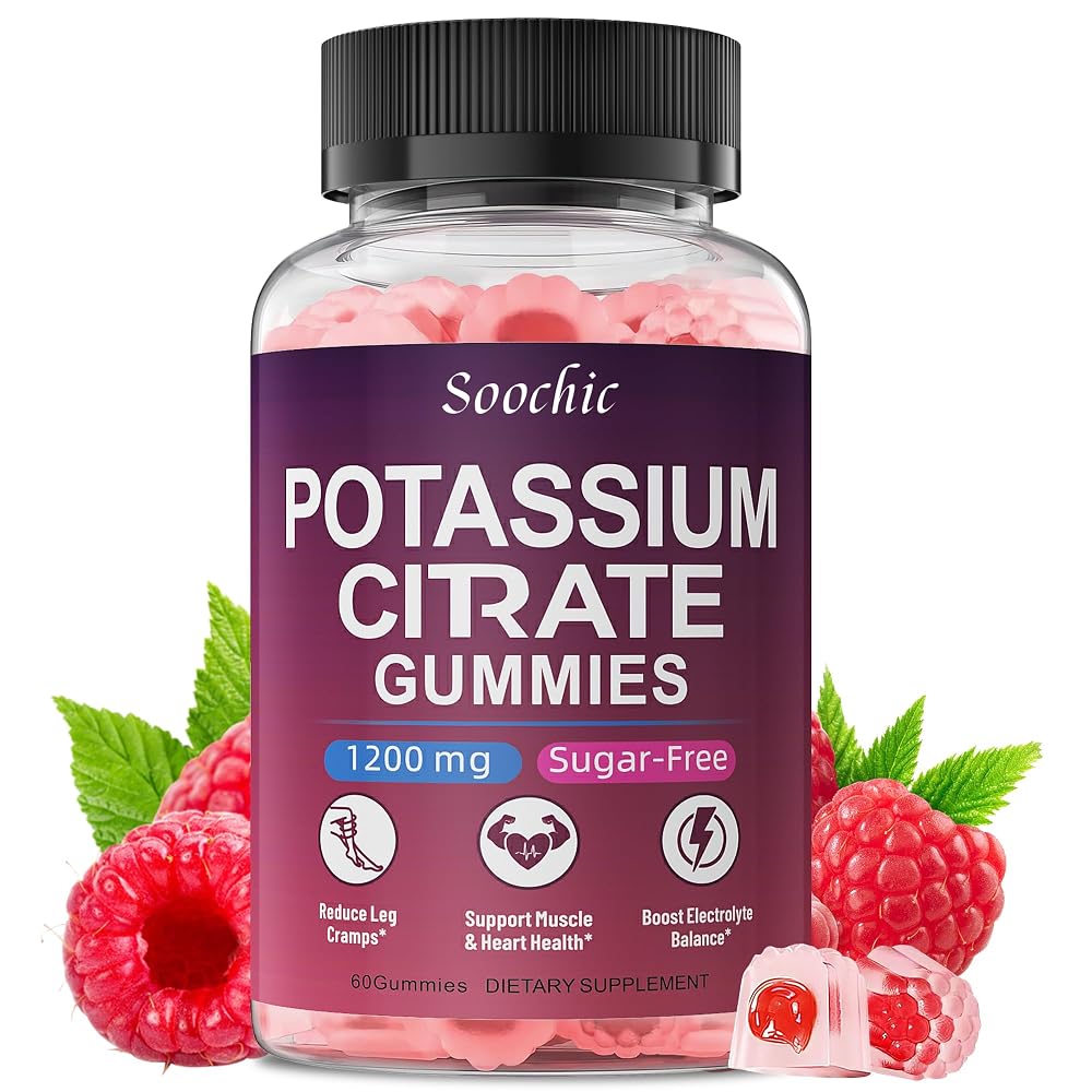Soochic Potassium Citrate Gummies 1200mg - 60 Count