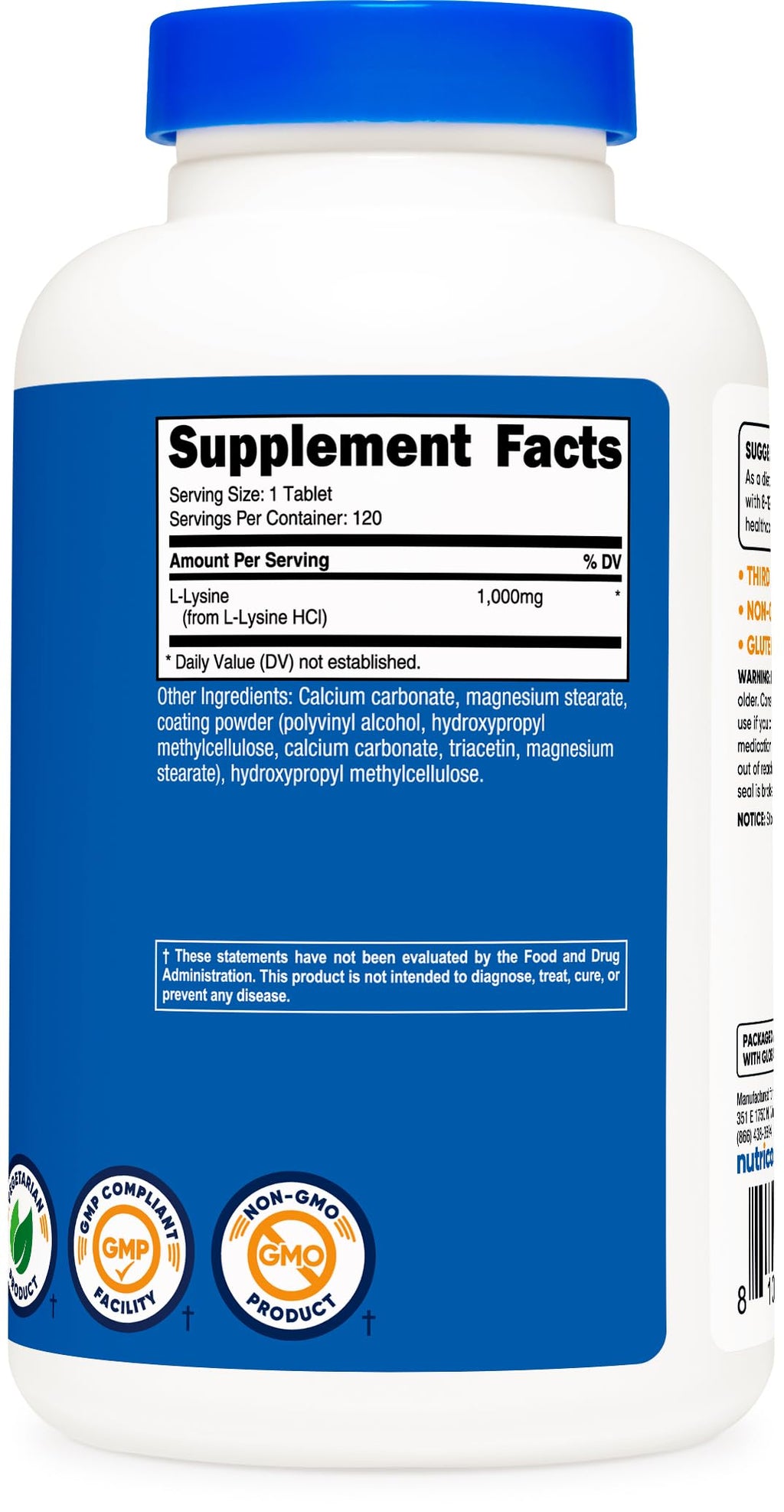 Nutricost L-Lysine 1000mg