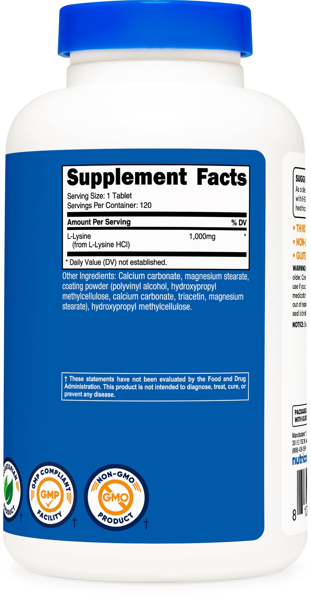 Nutricost L-Lysine 1000mg