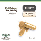 Double Wood Supplements Organic Lion's Mane Mushroom 1000mg - 120 Capsules - image 3