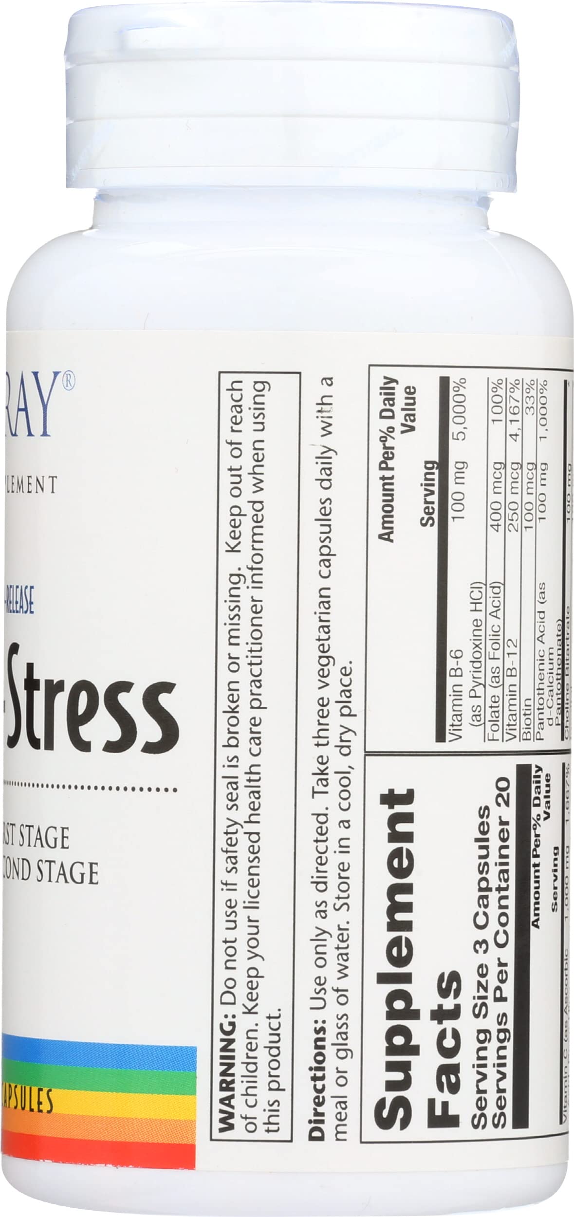 Solaray Mega B Stress Two Stage - 60 Vegetarian Capsules - image 7