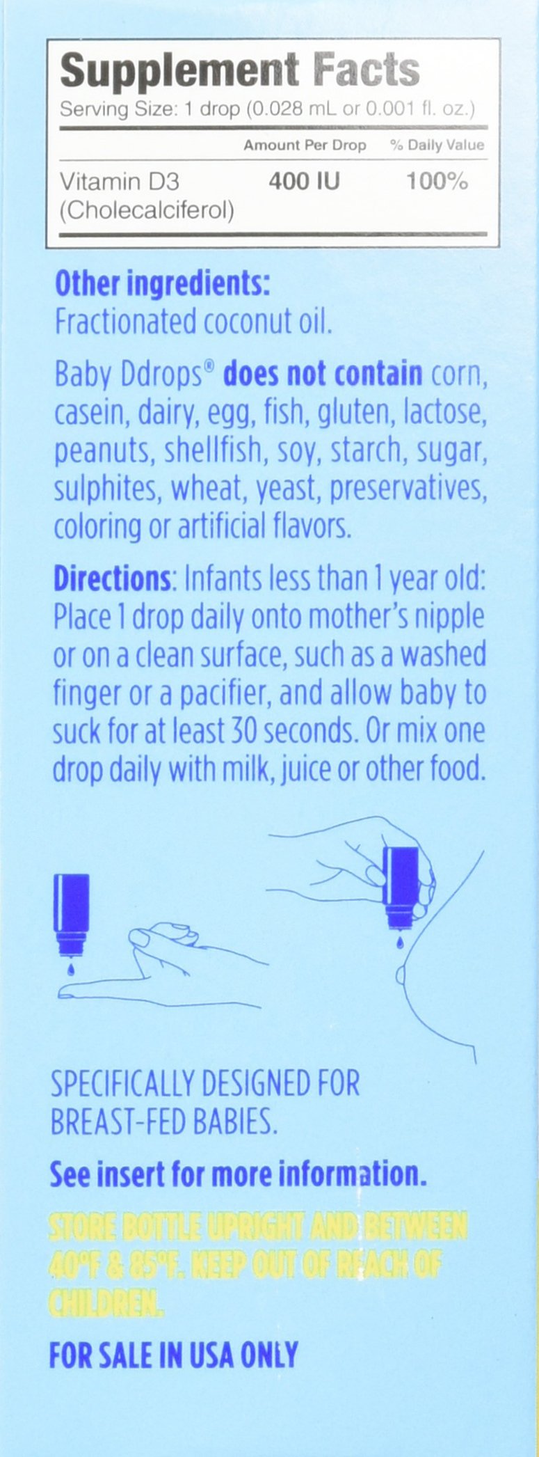 Ddrops Baby Vitamin D 400 IU Liquid - 90 Drops - image 3