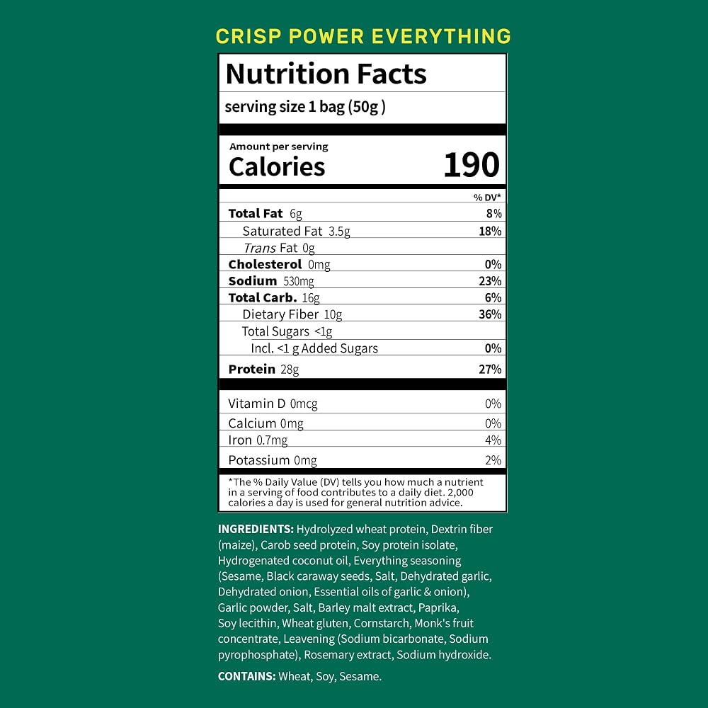 Crisp Power Everything Protein Pretzels High Protein Snack - 6 Pack - image 2