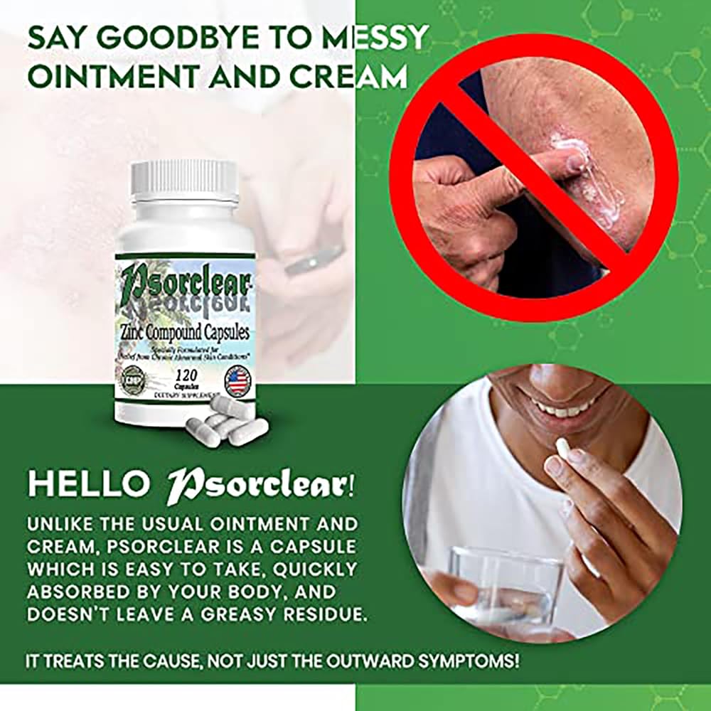 Psorclear Psoriasis & Eczema Relief - 120 Capsules - image 5