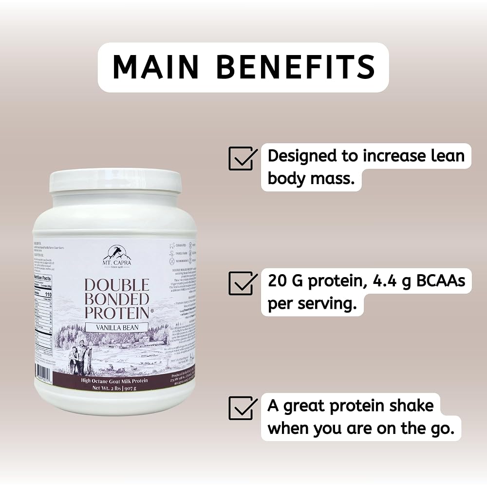Mt. Capra Double Bonded Protein Vanilla Bean Goat Milk - 2 Pounds - image 4