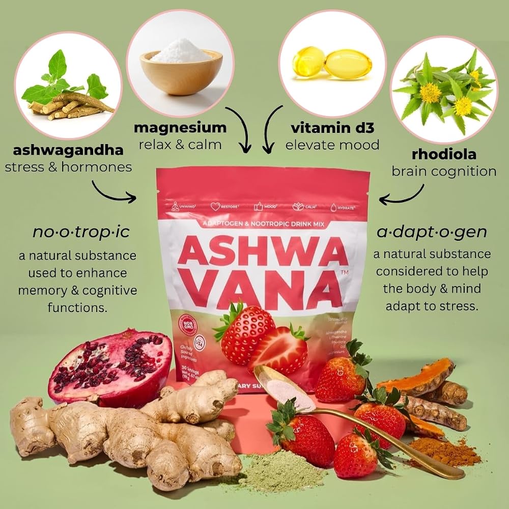 Superfoods Company Ashwavana Zen Relax Drink Mix Powder - 120 Count - image 2