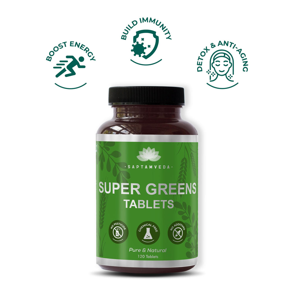 SAPTAMVEDA Natural Supergreen Multivitamin - 120 Tablets - image 2