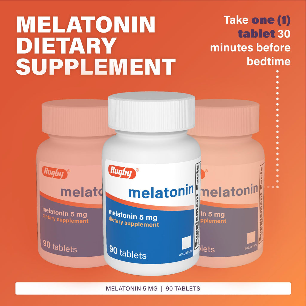Rugby Melatonin 5mg Tablets - 90 Count - image 3
