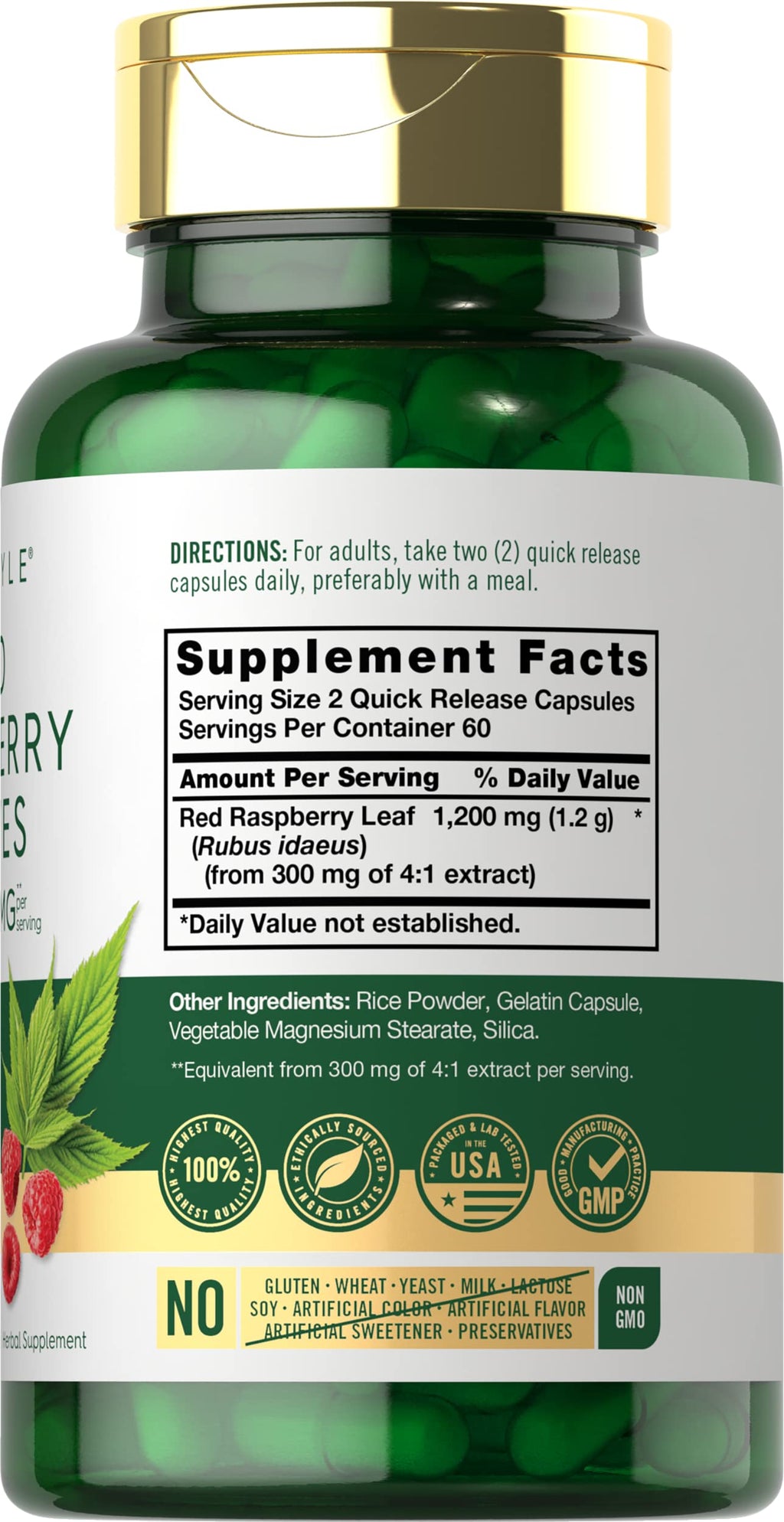 Carlyle Red Raspberry Leaf Capsules - 120 Count - image 2