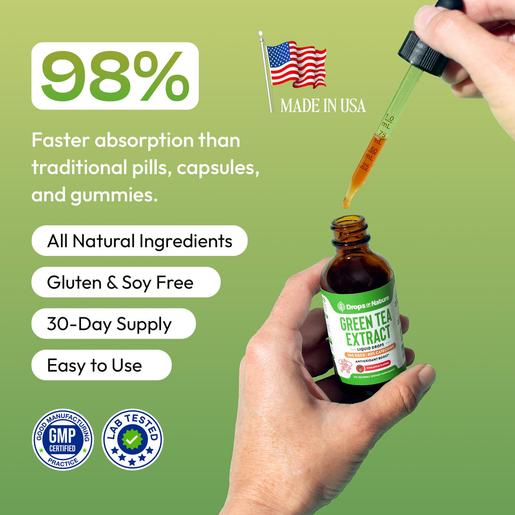 Drops of Nature Green Tea Extract 10:1 Liquid - 60 mL - image 5