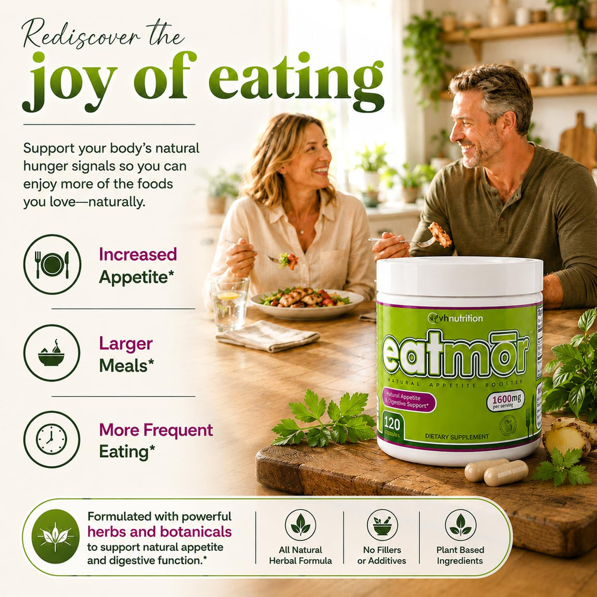 VH Nutrition Eatmor Appetite Stimulant - 120 Capsules - image 3